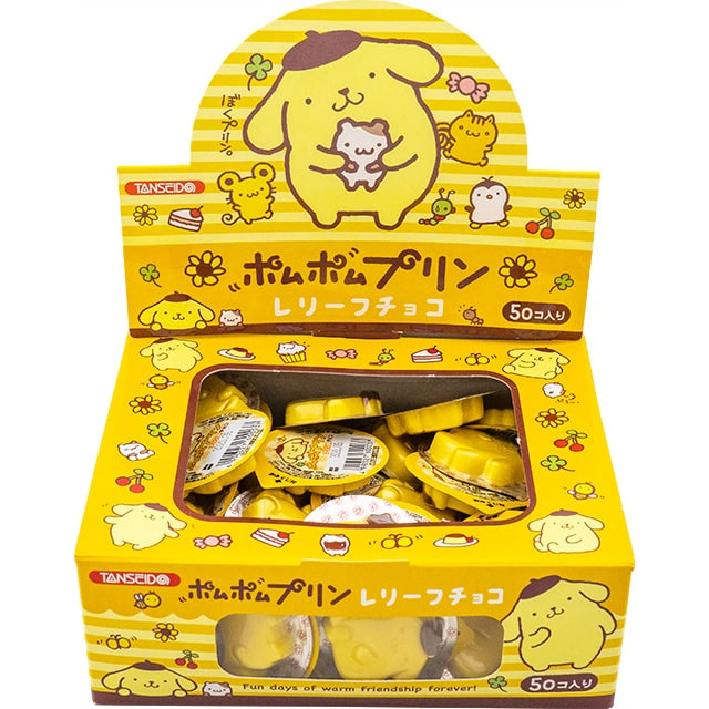 【冬季商品】ポムポムプリン レリーフチョコ　50入り