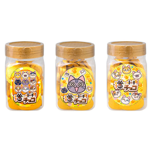 【冬季商品】ポット猫に小判チョコ　40個