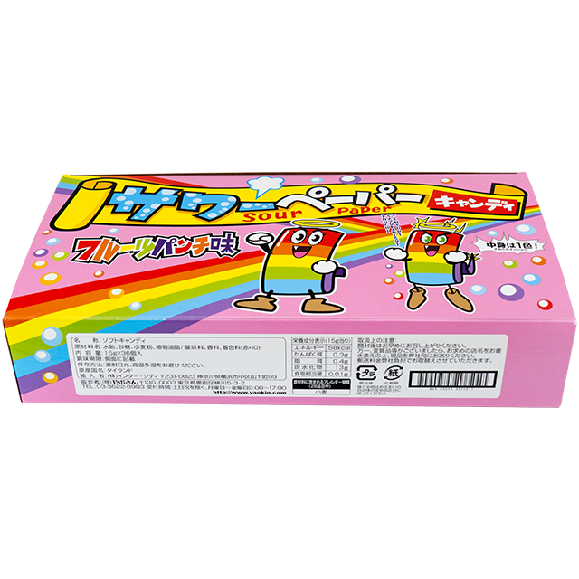 サワーペーパーキャンディ・フルーツパンチ　36入り