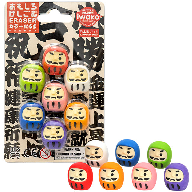 おもしろ消しゴム　カラーだるま　1個