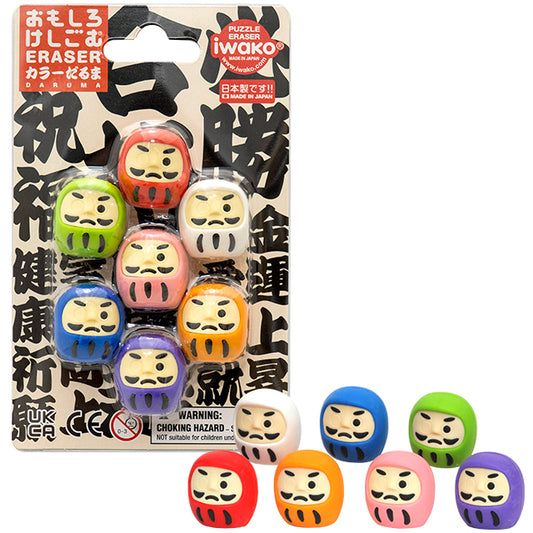 おもしろ消しゴム　カラーだるま　1個